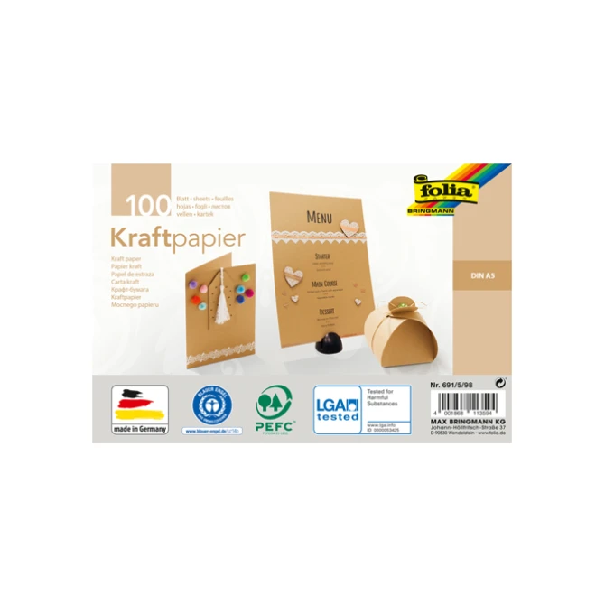 Kraftpapier Folia A5 120g (100 vel)