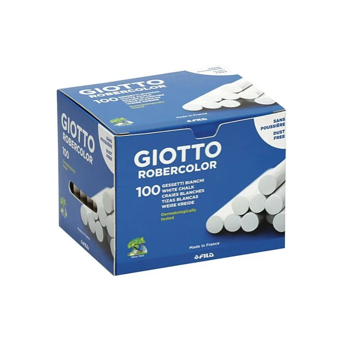 Krijt Giotto anti-dust wit /doos 100
