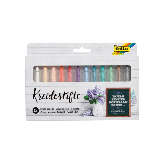 Folia Paper Krijtstift assorti/pk12
