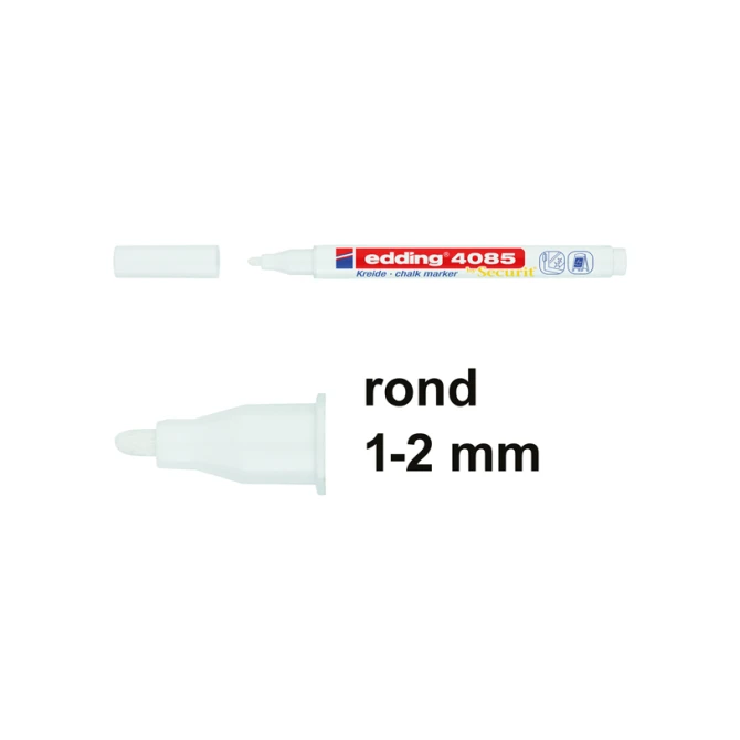 Krijtstift EDDING 4085 1-2 wit (10 stuks)
