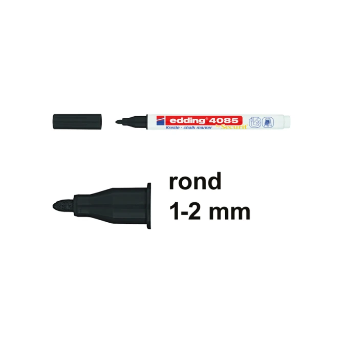 Krijtstift EDDING 4085 1-2 zwart (10 stuks)