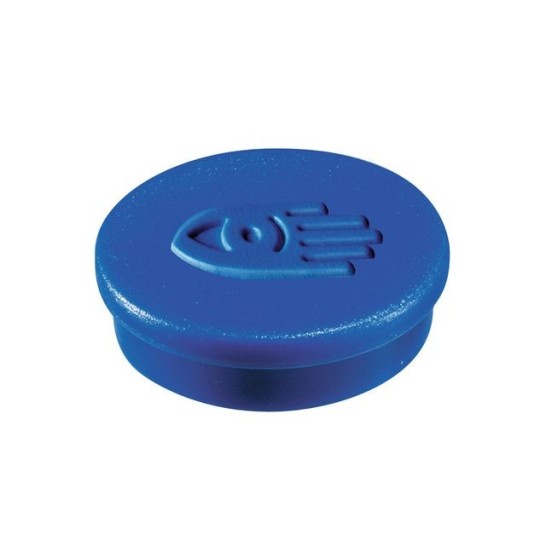 LEGAMASTER Magneet rond 20 mm magneetsterkte 250 gram blauw (pak 10 stuks)