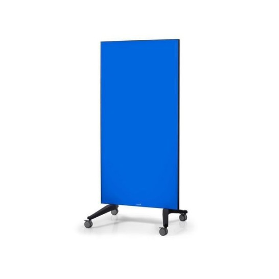 LEGAMASTER Mobiel Glasbord Magnetisch Beschrijfbaar 900 x 1750 mm Blauw