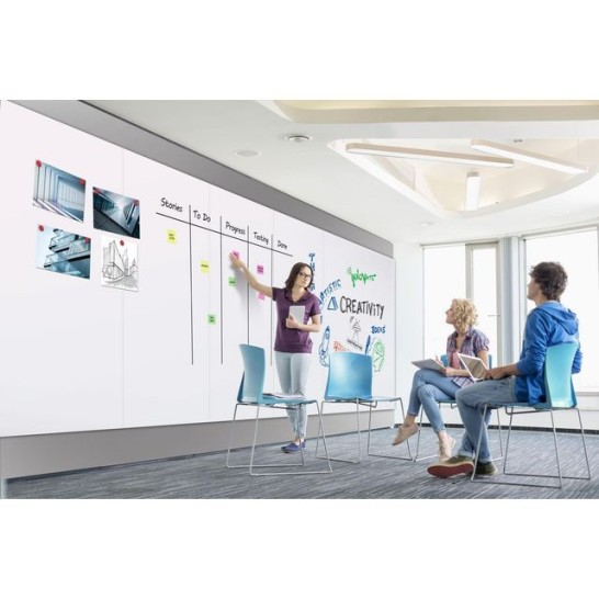 LEGAMASTER WALL-UP Whiteboard Magnetisch Email 1195 x 2000 mm
