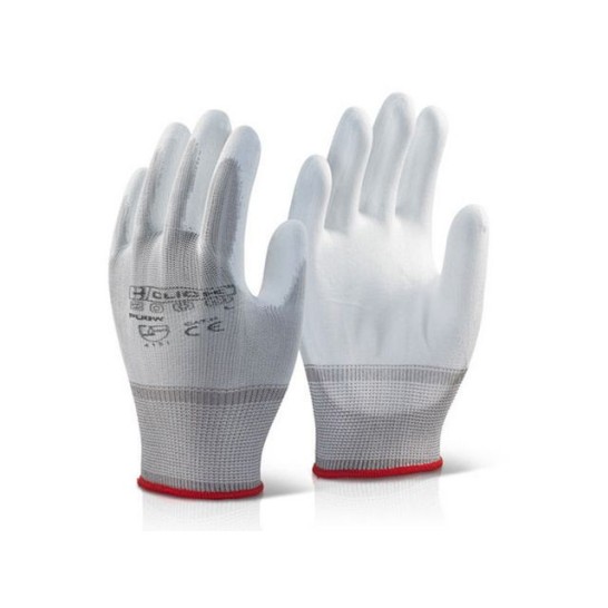 LEITZ Click Handschoenen Nylon Wit Medium (doos 10 stuks)