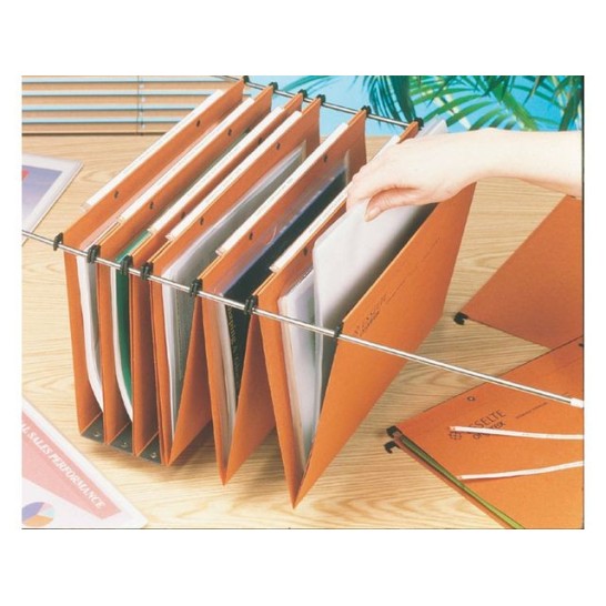 LEITZ Hangmap 5 compartimenten uitschuifbare haken A4 karton grijs (pak 50 stuks)