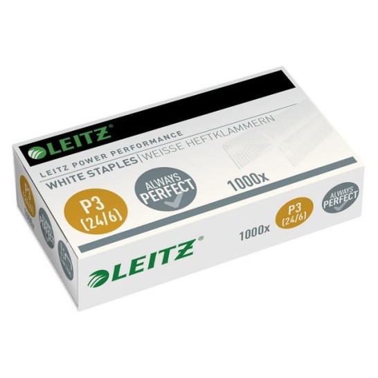 LEITZ Power Performace P3 Nietjes 24/6 Staal Wit (pak 1000 stuks)