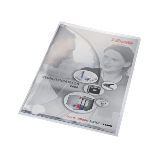 LEITZ Premium Zichtmap L-Model A4 Glad PVC 150 micron Transparant (pak 100 stuks)