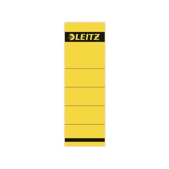 LEITZ Rugetiketten kort zelfklevend Rugbreedte 80 mm 191 x 61 mm geel (pak 10 stuks)