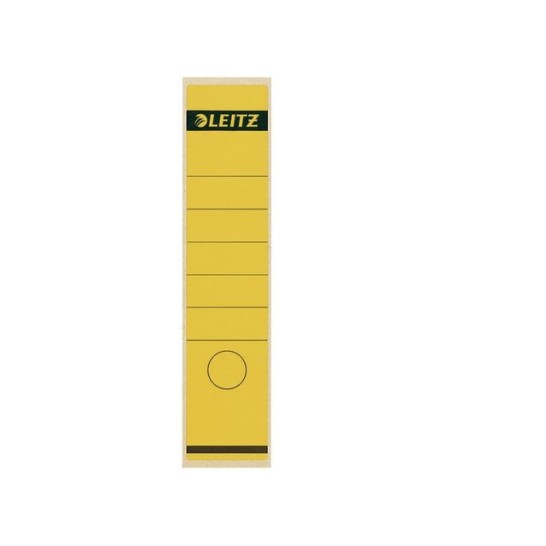 LEITZ Rugetiketten lang zelfklevend Rugbreedte 80 mm 285 x 61 mm geel (pak 10 stuks)