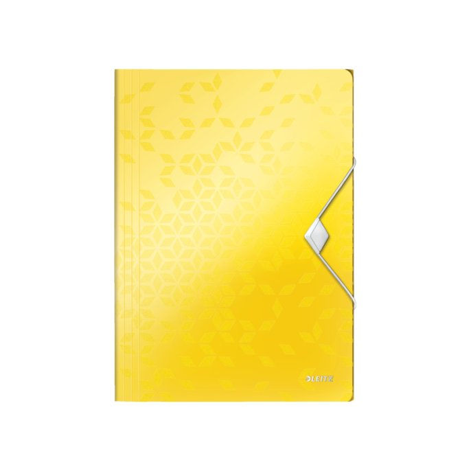 LEITZ WOW 3-Klepsmap A4 150 vel Polypropyleen Geel LEITZ WOW 3-Klepsmap A4 150 vel Polypropyleen Geel