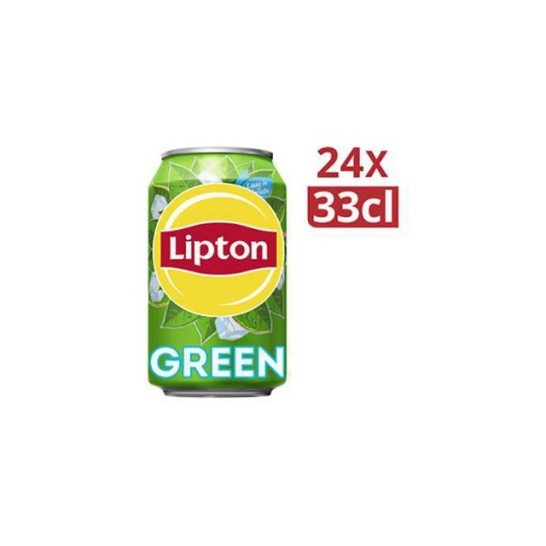 LIPTON Green Ice Tea 0.33 l Koolzuurvrij Blik (pak 24 stuks)