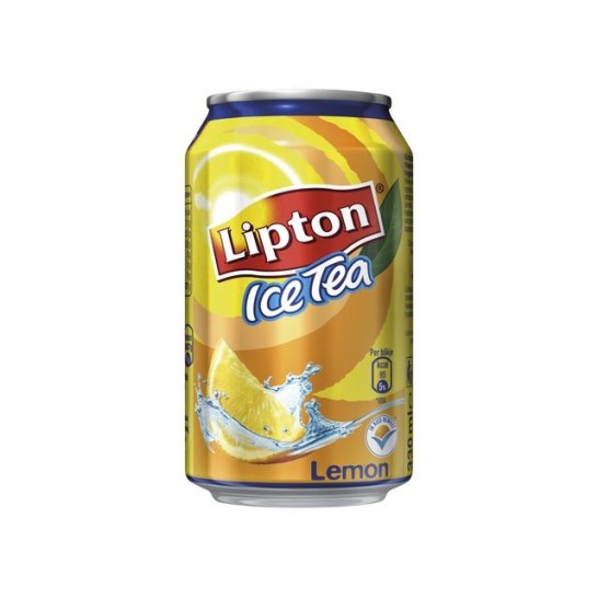 LIPTON Lemon Ice Tea 0.33 l Koolzuurvrij Blik (pak 24 stuks)