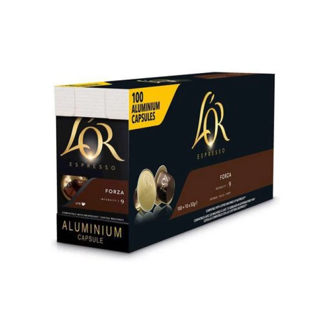 LOR Espresso Forza UTZ Koffiecapsules (pak 100 stuks) LOR Espresso Forza UTZ Koffiecapsules (pak 100 stuks)