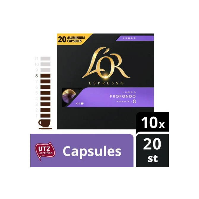 LOR Espresso Lungo Profondo Koffiecapsules (pak 20 stuks)