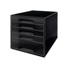 Ladenblok Leiz WOW Cube 5 laden zwart Ladenblok Leiz WOW Cube 5 laden zwart
