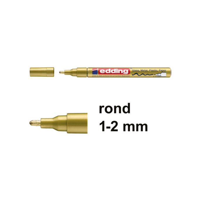 Lakmarker EDDING 751 1-2mm goud (10 stuks) Lakmarker EDDING 751 1-2mm goud (10 stuks)