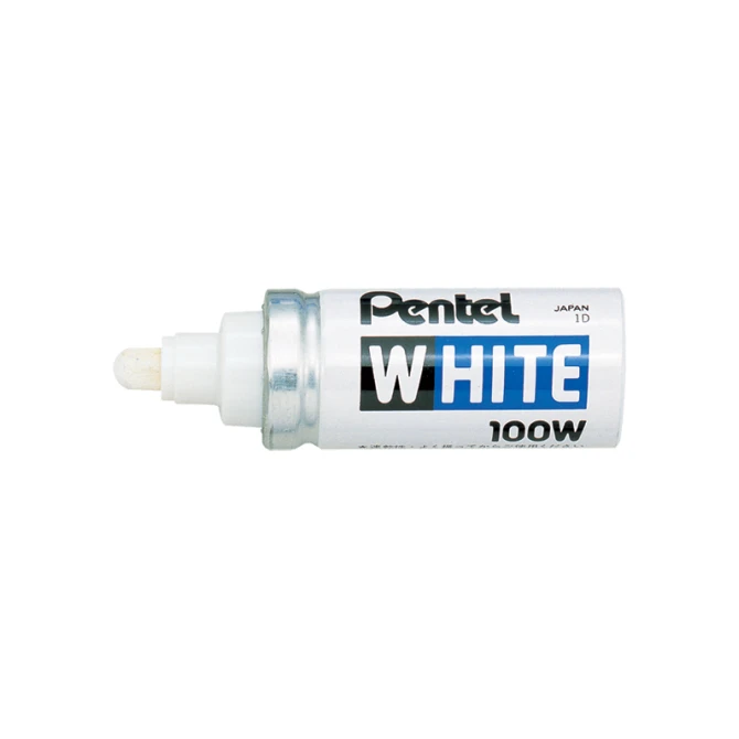 Lakmarker PENTEL X100W wit 6.5mm (12 stuks)
