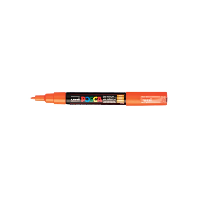 Lakmarker Uni Posca 0.7-1mm oranje/pk6