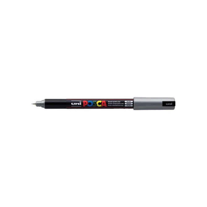 Lakmarker Uni Posca 0.7mm rond zi/pk6
