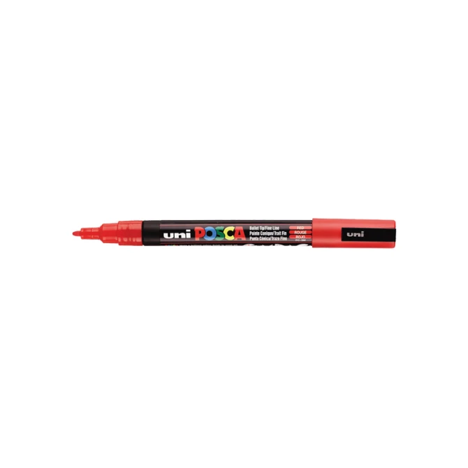 Lakmarker Uni Posca 0.9-1.3mm rd/pk6