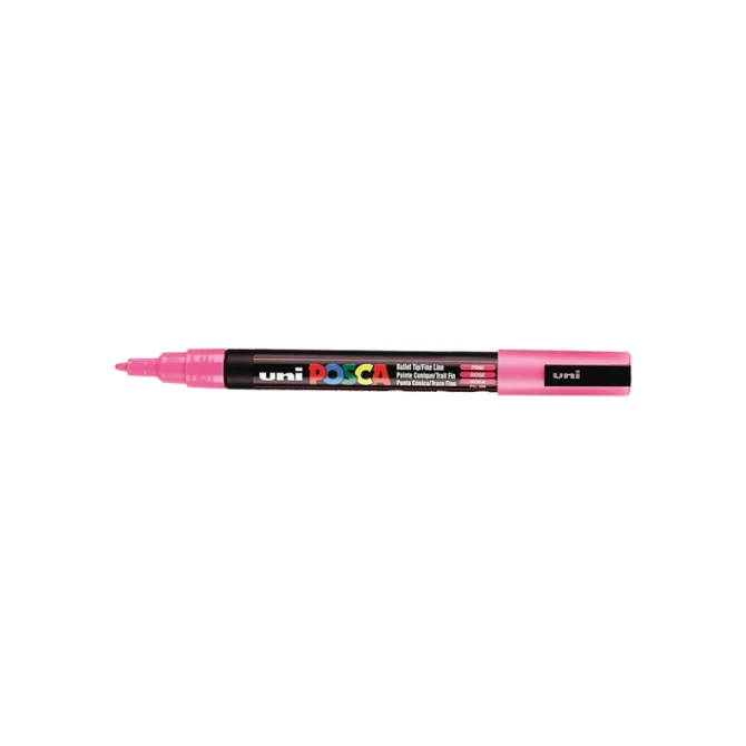 Lakmarker Uni Posca 0.9-1.3mm rz/pk6