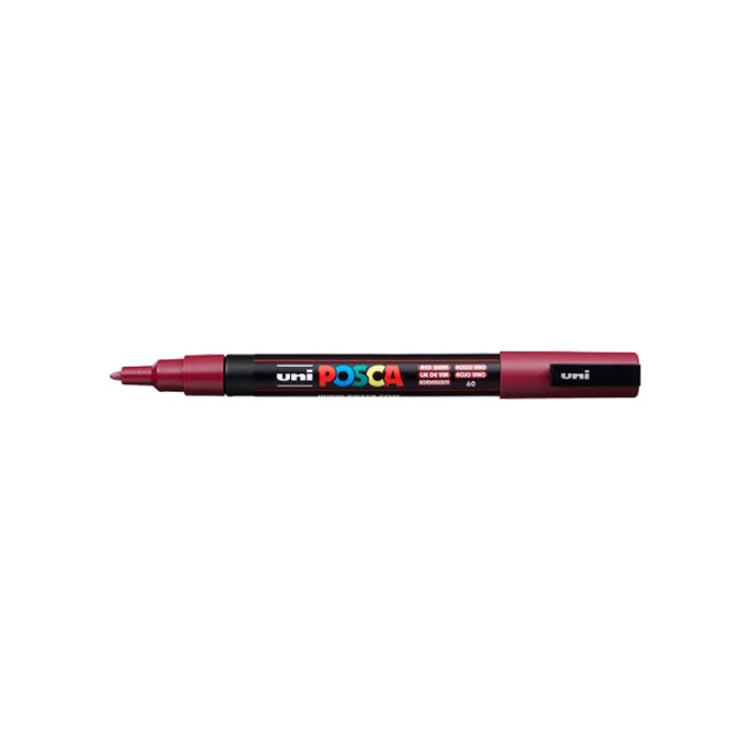 Lakmarker Uni Posca 0.9-1.3mm wijnrd/pk6 Lakmarker Uni Posca 0.9-1.3mm wijnrd/pk6