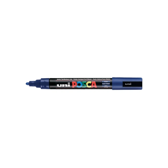 Lakmarker Uni Posca 1.8-2.5mm donkerblauw (6 stuks)