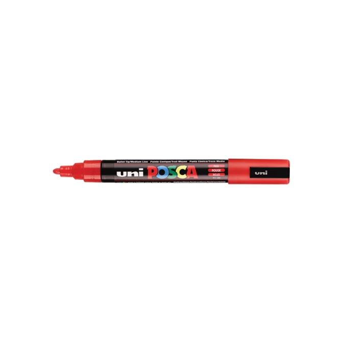 Lakmarker Uni Posca 1.8-2.5mm rd/pk6