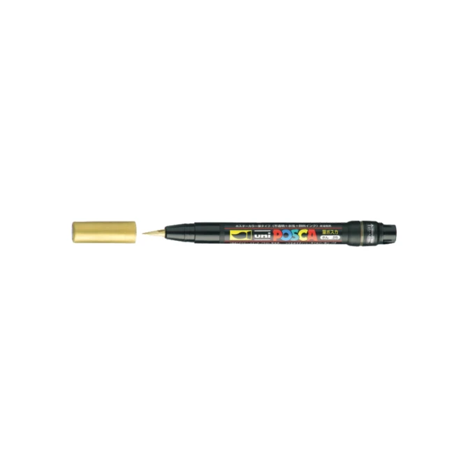 Lakmarker Uni Posca 1 mm goud (5 stuks)