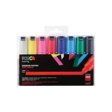 Lakmarker Uni Posca 8mm beitel ass/pk8 Lakmarker Uni Posca 8mm beitel ass/pk8