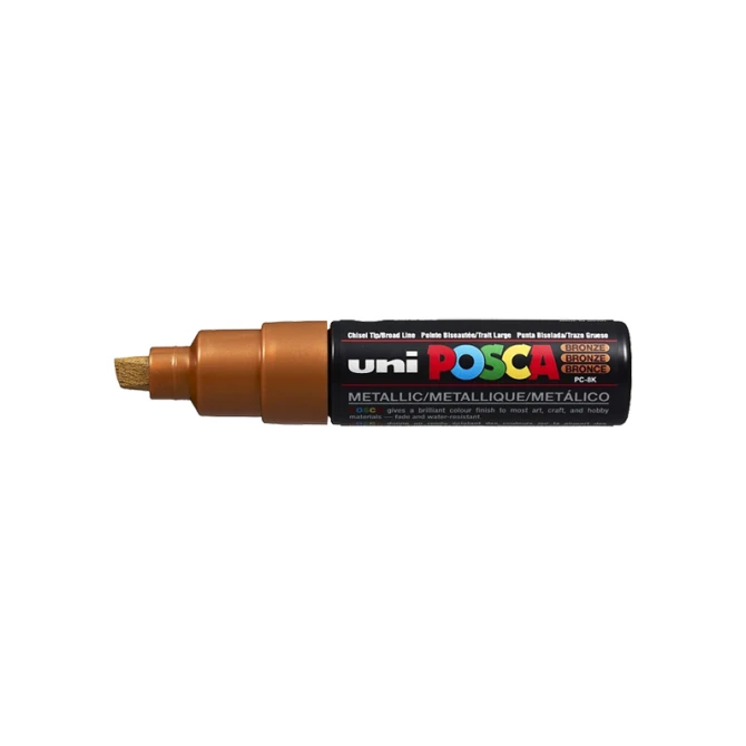 Lakmarker Uni Posca 8mm beitel brons/pk6