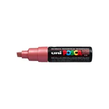 Lakmarker Uni Posca 8mm beitel metallic rood (6 stuks) Lakmarker Uni Posca 8mm beitel metallic rood (6 stuks)