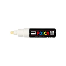 Lakmarker Uni Posca 8mm beitel wit/pk6 Lakmarker Uni Posca 8mm beitel wit/pk6