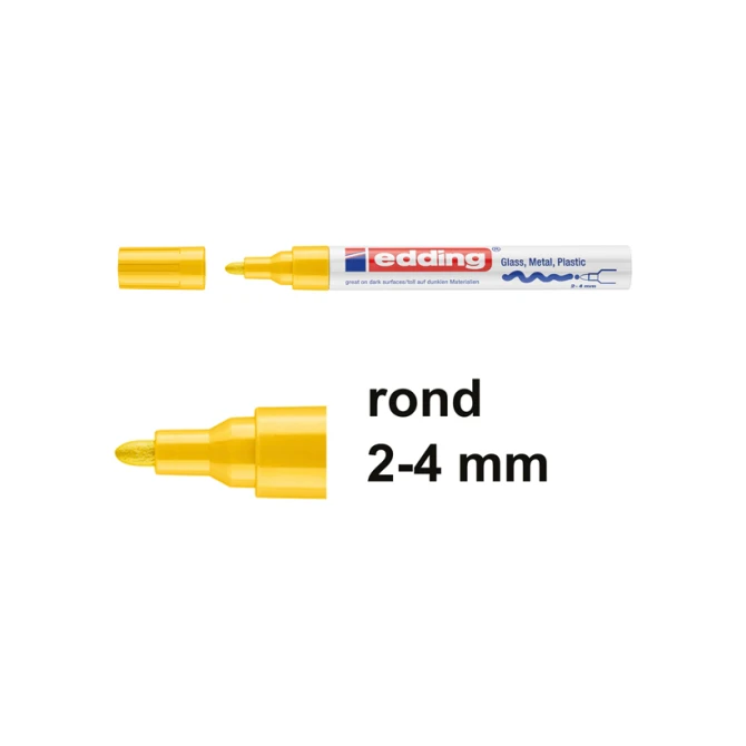 Lakmarker EDDING 750 2-4mm geel (10 stuks)