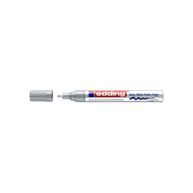 Lakmarker EDDING 750 2-4mm zilver (10 stuks)