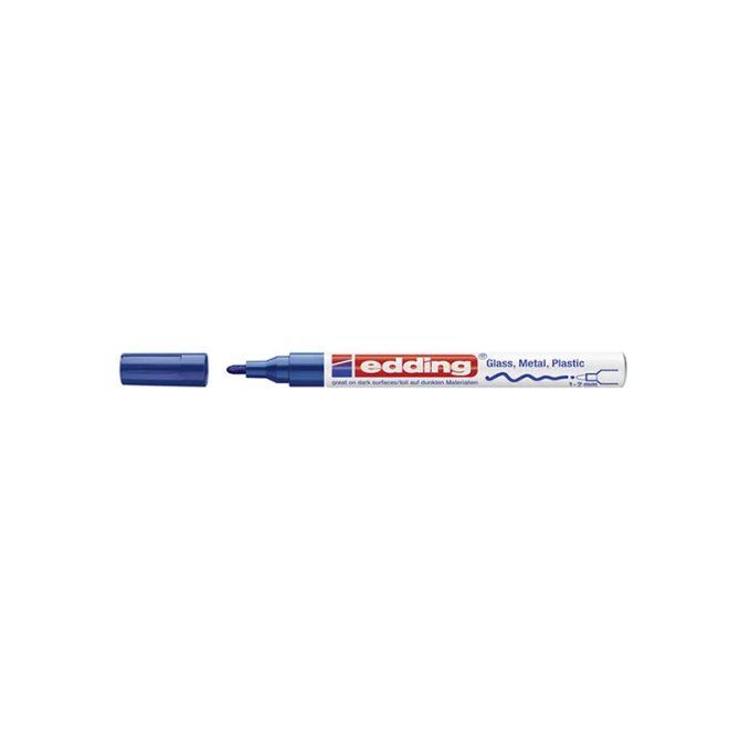 Lakmarker EDDING 751 1-2mm blauw (10 stuks)