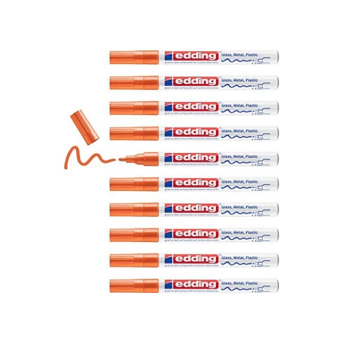 edding Lakmarker edding 751 oranje/ds10 (1 doos x 10 stuks)