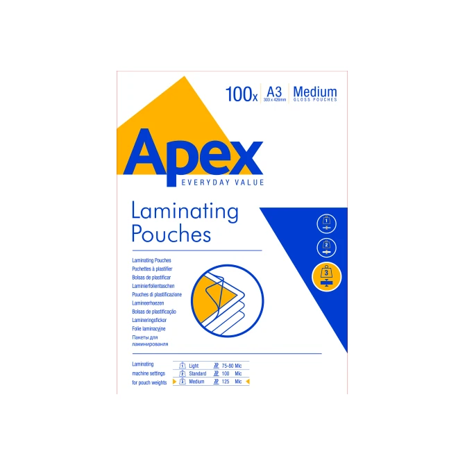 Lamineerhoes Apex A3 125mic/pk100 Lamineerhoes Apex A3 125mic/pk100