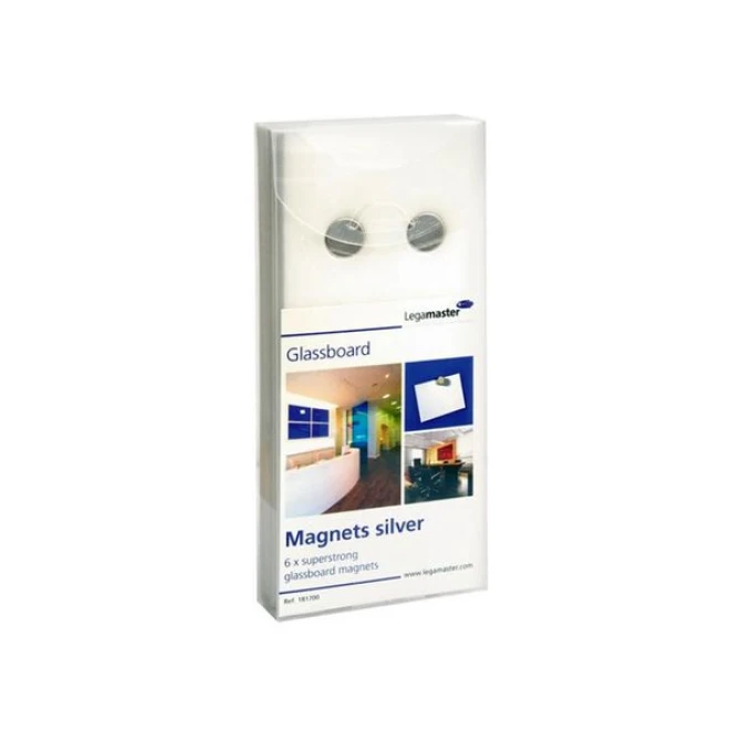 LEGAMASTER Glasbordmagneten 12 x 7 mm Zilver (pak 6 stuks) LEGAMASTER Glasbordmagneten 12 x 7 mm Zilver (pak 6 stuks)