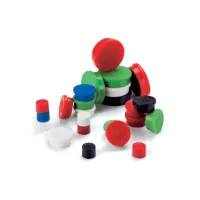 LEGAMASTER Magneet rond 30 mm magneetsterkte 850 gram rood (pak 10 stuks)