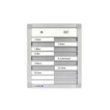 LEGAMASTER Professional Aan-/Afwezigheidsbord voor 10 Personen 310 x 260 x 21 mm Grijs LEGAMASTER Professional Aan-/Afwezigheidsbord voor 10 Personen 310 x 260 x 21 mm Grijs