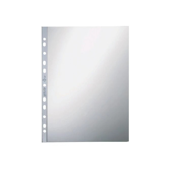 LEITZ A4 Showtas PVC 80 micron 11-gaats Transparant (pak 100 stuks) LEITZ A4 Showtas PVC 80 micron 11-gaats Transparant (pak 100 stuks)