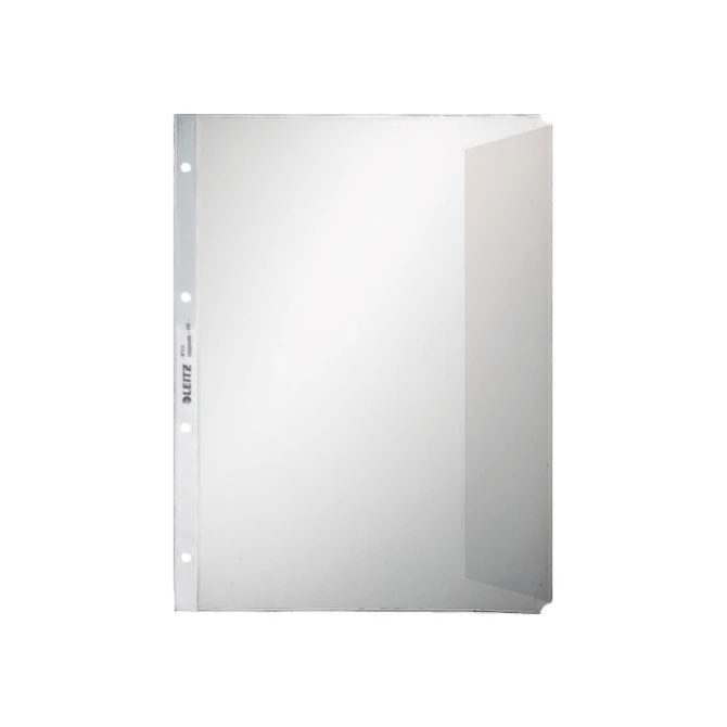 LEITZ A4 Showtas met Klep PP 120 micron 11-gaats Transparant (pak 50 stuks)