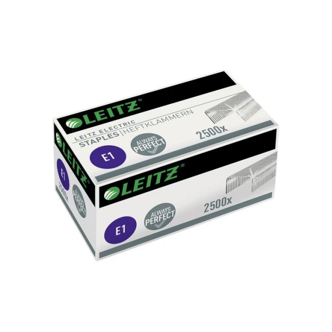 LEITZ Electric E1 Nietjes Cassette 24/4 Staal (pak 2500 stuks) LEITZ Electric E1 Nietjes Cassette 24/4 Staal (pak 2500 stuks)