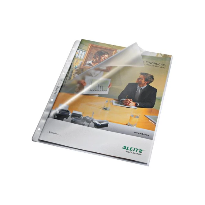 LEITZ Geperforeerde Zichtmap L-model PP 130 micron Transparant (pak 100 stuks)