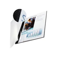 LEITZ Inbindomslag A4 Linnen 35 mm 10 - 35 vel Transparante Omslag Zwart (pak 10 stuks)