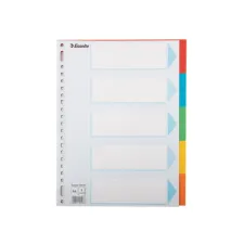LEITZ Kartonnen gekleurde tabbladen A4 4 rings 5 delig (set 5 vel) LEITZ Kartonnen gekleurde tabbladen A4 4 rings 5 delig (set 5 vel)