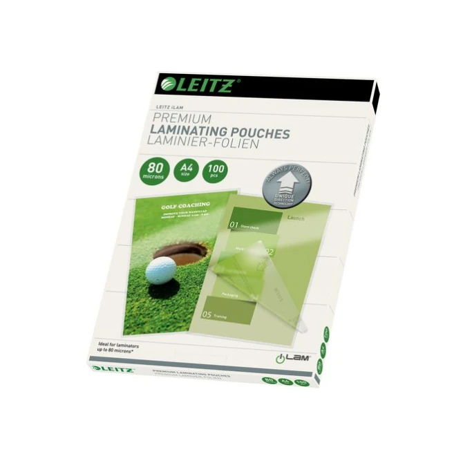 LEITZ Lamineerhoes A4 216 x 303 mm 2 x 80 micron Glanzend (pak 100 stuks)