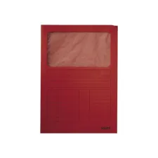 LEITZ Opbergmap met venster rood/ds100